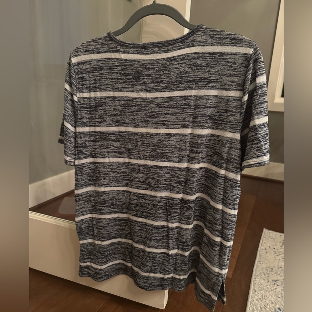 Banana Republic Navy and White Striped Tee - Picture 3 of 5